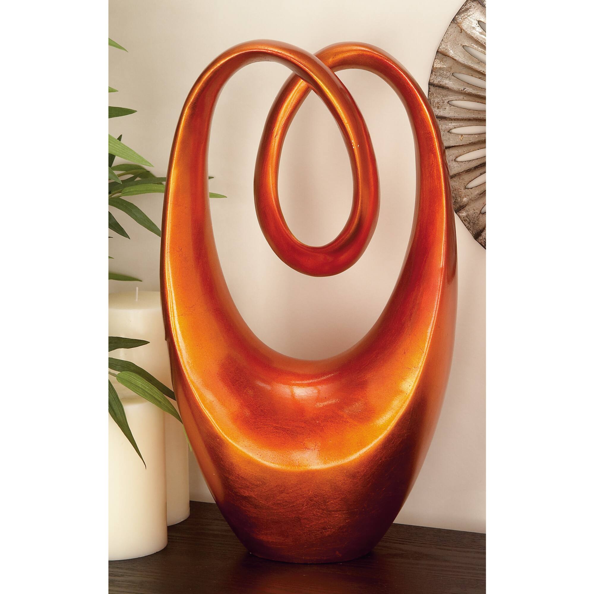 11" Red Heart Abstract Sculpture